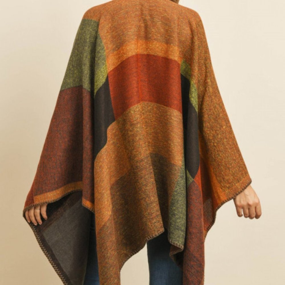 OLIVE MULTICOLOR GEOMETRIC SHAPE kimono / shrug - Picture 2 of 2